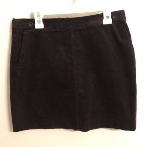 Banana Republic Plum Corduroy Miniskirt